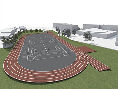 Création d’un plateau sportif au Lycée Haroun Tazieff de St Paul les Dax (40).